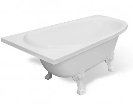 Ванна из литьевого мрамора Эстет Венеция R 170x80 ФР-00002045, белая, пристенная