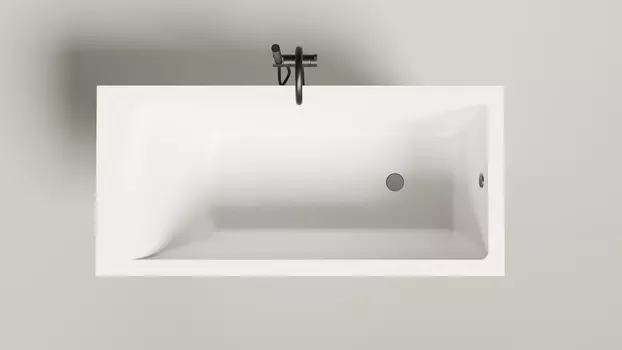 Ванна из литьевого мрамора Salini Cascata 150x70 105021M белая матовая