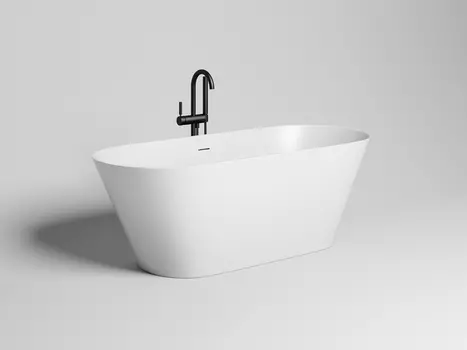 Ванна из литьевого мрамора Salini Mona S-Sense 170x72 102912G белая глянцевая, отдельностоящая