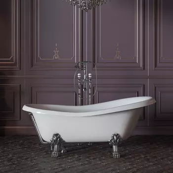 Ванна отдельностоящая Migliore Bella 170x81 23132 Lux белая, ножки хром