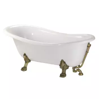 Ванна отдельностоящая Migliore Milady 185x82 26242 Lux белая, ножки бронза