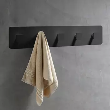 Вешалка Abber Stein AS1650MB черная матовая, 5 крючков