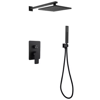 Встраиваемая душевая система Abber AF8018B черный матовый