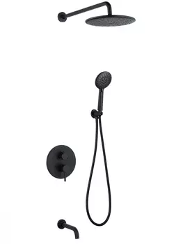 Встраиваемая душевая система Abber AF8117B черный матовый