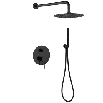 Встраиваемая душевая система Abber AF8818B черный матовый