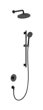 Встраиваемая душевая система Arrow AG3732MB-1 черный, с изливом и термостатом