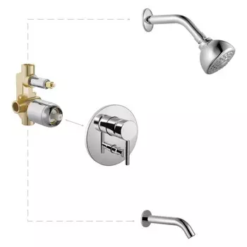 Встраиваемая душевая система Haiba HB80297-2 хром