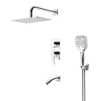 Встраиваемая душевая система Lemark Atlantiss LM3242C хром, с изливом