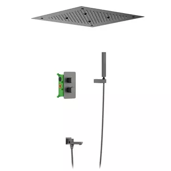 Встраиваемая душевая система Timo Petruma SX-5019/18SM черное золото, с изливом