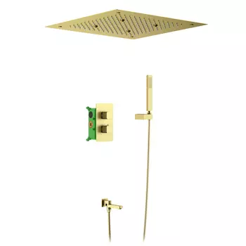 Встраиваемая душевая система Timo Petruma SX-5019/17SM золото матовое, с изливом