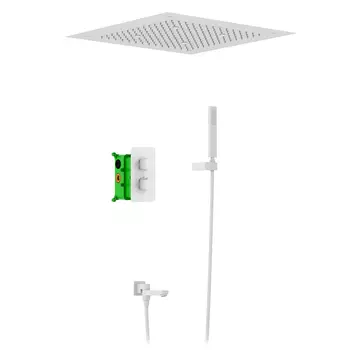 Встраиваемая душевая система Timo Petruma SX-5019/16SM белая матовая, с изливом