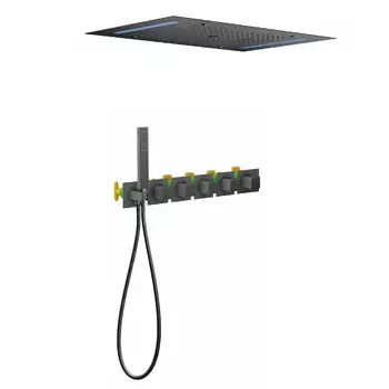 Встраиваемая душевая система Timo Petruma SX-5229/03SM черная матовая, с термостатом, без излива