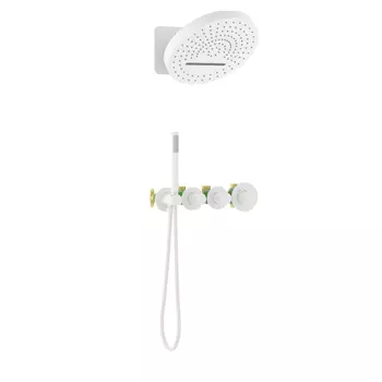 Встраиваемая душевая система Timo Saona SX-2329/16SM белая матовая, с термостатом, без излива