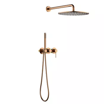 Встраиваемая душевая система Timo Saona SX-2359/19SM розовое золото, с термостатом, без излива