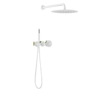 Встраиваемая душевая система Timo Saona SX-2359/16SM с термостатом, без излива, белая матовая