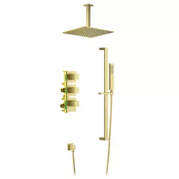 Встраиваемая душевая система Timo Selene SX-2229/17SM золото матовое, с термостатом, без излива