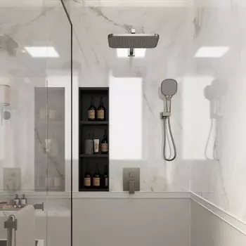 Встраиваемая душевая система Veconi Avella AV-410-GR-C4 без излива, графит брашированный