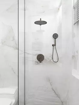 Встраиваемая душевая система Veconi Licata LI-400-GR-C4 без излива, графит брашированный