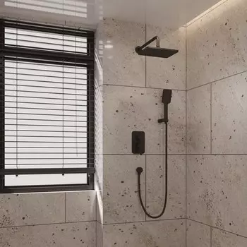 Встраиваемая душевая система Veconi Verona VE-510-B-C4 без излива, чёрная матовая