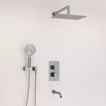 Встраиваемая душевая система Wasserkraft A171519 Thermo хром, с термостатом, с изливом
