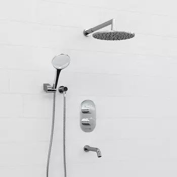 Встраиваемая душевая система Wasserkraft A174819 Thermo хром, с термостатом, с изливом