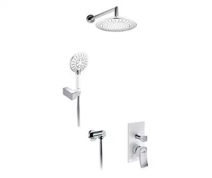 Встраиваемая душевая система Wasserkraft Комплект 7в1 Aller A16067WHITE белый, хром