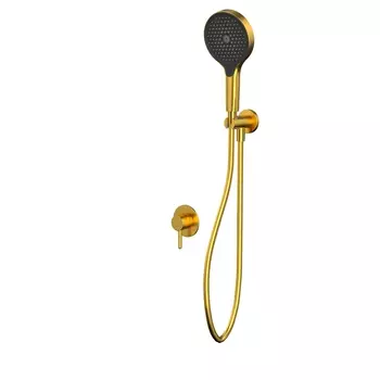 Встраиваемая душевая система Whitecross Y YSET02TOPGLB без излива, золото брашированное