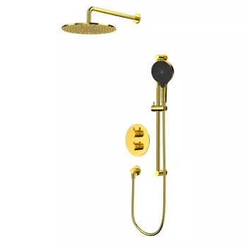 Встраиваемая душевая система Whitecross Y YSET09TOPGL с термостатом, без излива, золото