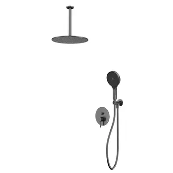 Встраиваемая душевая система Whitecross Y YSET12TOPGM без излива, оружейная сталь