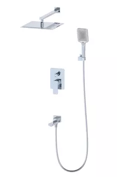 Встраиваемая душевая система WONZON & WOGHAND EDGE WW-88939003-CR глянцевый хром, с изливом