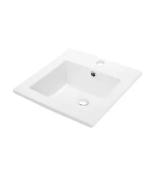 Встраиваемая раковина Orange B03-410w белая глянцевая, 42 см