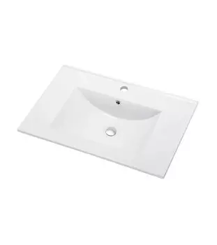 Встраиваемая раковина Orange B03-800w белая глянцевая, 81.5 см