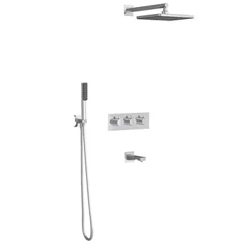 Встраиваемый душевой гарнитур Teska Lande Thermostat T4000C с изливом, хром