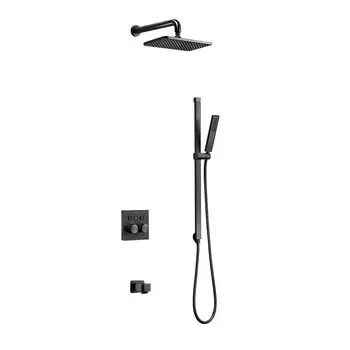 Встраиваемый душевой комплект с верхним душем Black&White Seasons U7567GM черный