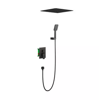 Встраиваемый душевой комплект с верхним душем Timo Selene SX-2029/03SM черный матовый