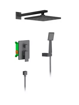 Встраиваемый душевой комплект с верхним душем Timo Selene SX-2069/03SM черный