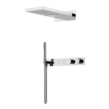 Встраиваемый душевой комплект Sancos Linn SC9023CH хром, со смесителем и термостатом, без излива