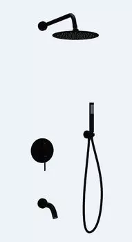 Встраиваемый душевой комплект Sancos Select SC3004MB черный матовый, с изливом