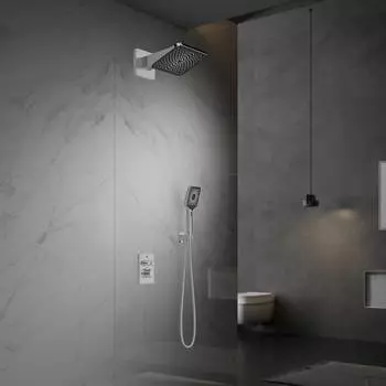 Встраиваемый душевой комплект Vincea Inspire VSFW-3I21MT4CH с термостатом, хром