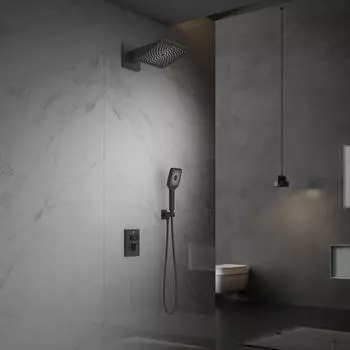 Встраиваемый душевой комплект Vincea Inspire VSFW-3I21MT4MB с термостатом, черный