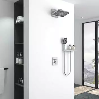 Встраиваемый душевой комплект Vincea Inspire VSFW-3I21MT4RCH с термостатом, хром