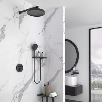 Встраиваемый душевой комплект Vincea Inspire VSFW-3I22MT2RMB с термостатом, черный