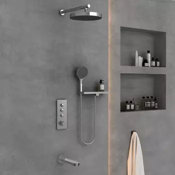 Встраиваемый душевой комплект Vincea Inspire VSFW-433TI5RCH с термостатом и изливом, хром