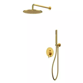 Встраиваемый душевой комплект Whitecross Y YSET04GLB с термостатом, брашированное золото