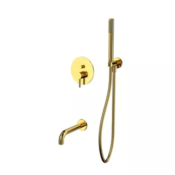 Встраиваемый душевой комплект Whitecross Y YSET06GL с изливом, золото