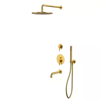 Встраиваемый душевой комплект Whitecross Y YSET07GLB с изливом, брашированное золото