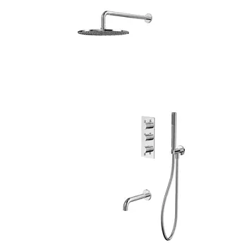 Встраиваемый душевой комплект Whitecross Y YSET11CR с термостатом и изливом, хром