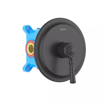 Встраиваемый смеситель для душа Aquatek Классик AQ1566MB черный матовый