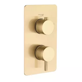 Встраиваемый смеситель для душа Boheme CELL 135-2-MG золото матовое, с термостатом