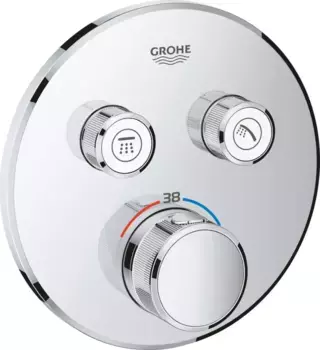 Встраиваемый смеситель для душа Grohe Grohtherm SmartControl 29119000 хром, с термостатом